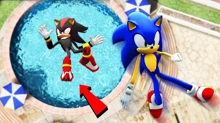 GTA 5 Crazy Parkour Sonic vs Shadow Sonic Jumps/Fails #20 (Euphoria Physics Funny Moments)