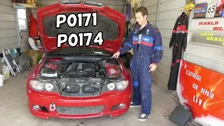 CODE P0171 P0174 SYSTEM TOO LEAN VACUUM LEAK FIX BMW E46