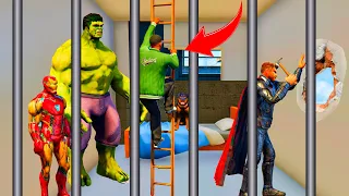 HULK , IRONMAN And Franklin Planning To Escape Prison in GTA 5 !