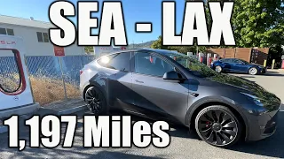 1,197 Mile Road Trip In My Tesla Model Y Performance