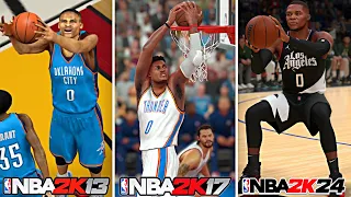 Getting A Triple Double With Russell Westbrook On EVERY NBA 2K!