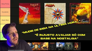 Tier List dos 3 primeiros álbuns do Angra: Angels Cry, Holy Land, e Fireworks