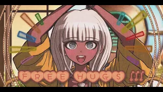 Danganronpa V3 - Angie Yonaga Hugging Himiko, Tsumugi and Gonta .