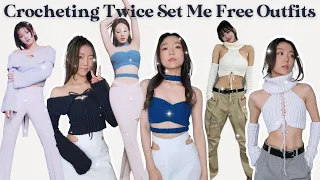 recreating twice set me free outfits | crochet top tutorials