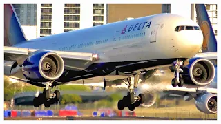 SUPER SMOOTH LANDING - DELTA AIR LINES BOEING 777 LAX ARRIVAL - PLANE SPOTTING - SEPTEMBER 2019 [4K]