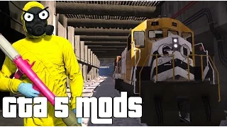 GTA 5 МОДЫ - УПРАВЛЯЕМЫЙ ПОЕЗД!