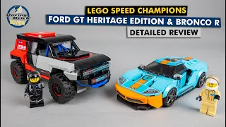 LEGO Speed Champions 76905 Ford GT Heritage Edition and Bronco R detailed building review