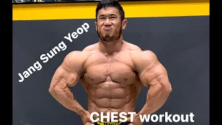 CHEST workout -Jang Sung Yeop - 2 weeks out of New York Pro