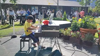 大阪天王寺てんしば　一日限定ストリートピアノ　モーツァルト　トルコ行進曲　8歳小学生2年　Mozart Turkish March  At Osaka Tennoji Park