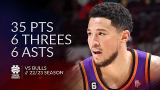 Devin Booker 35 pts 6 threes 6 asts vs Bulls 22/23 season