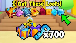 I Opened 700 Crystal Keys & Large Gift Bags And Got These Loots In Pet Simulator 99!