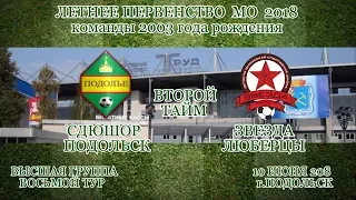 ПОДОЛЬЕ(U15) - ЗВЕЗДА(U15), 2 ТАЙМ, 10.06.2018 г.