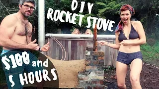 DIY ROCKET STOVE HOT TUB FOR $100 + 5 HOURS | OFF GRID NZ