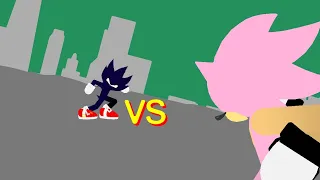 dark Sonic vs Sonic black with sound effects