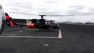 Gazelle Helicopter start up and takeoff from French Valley Airport.