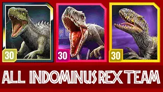 ALL MAXED INDOMINUS REX TEAM!!! (JURASSIC WORLD ALIVE)