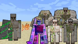 Emerald Golem VS Iron Golem / Minecraft Mob Battle