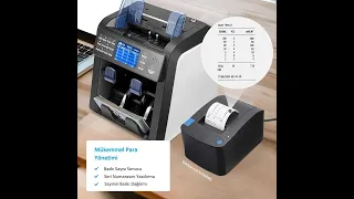 Bill Counter® AL-950 Çift Cıslı Karışık Para Sayma ve Tanıma Makinesi 10 Ülke, Sahte Banknot Yakalar