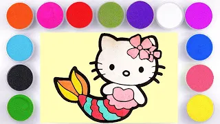 Sand painting Hello Kitty Mermaid For Kids