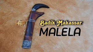 Badik Makasar Malela Pesanan - Bahan Serpihan Mortir - HSP Pusaka Galeri