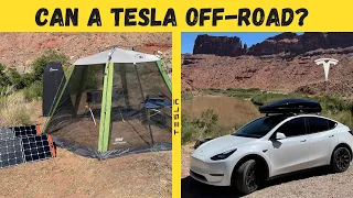 Camping in Moab, UT in my Tesla Model Y using Off-Grid Solar | S1:E4