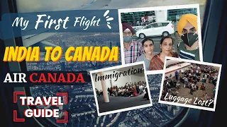 India to Canada: My First Flight experience | Air Canada 🍁 Direct Flight vlog (2024)