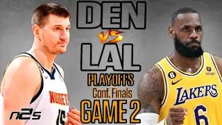 PLAYOFFS - GAME 2 - Conf. Finals - Los Angeles Lakers vs Denver Nuggets - Full Game | NBA 2K23