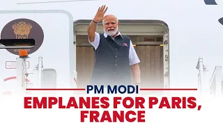 PM Modi emplanes for Paris, France | PM Modi France visit 2023