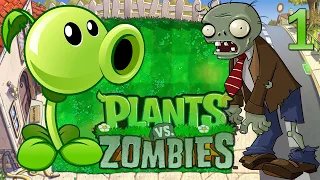 Прохождение Plants Vs Zombies (без комментариев) - ▶️Уровень 1◀️