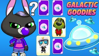 Talking Tom Gold Run Galactic Goodies Event Lucky Cards Agent Angela & Zumbie Ben unlocked Gameplay