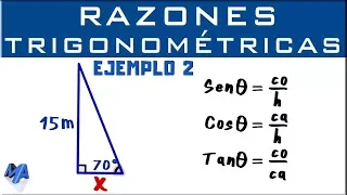 Trigonometric reasons | Find a side | Example 2