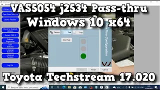 ✅  VAS5054 j2534 Pass-thru Windows 10 x64 скачать установить Toyota Techstream 17.020