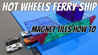 How to make a Hot Wheels Movable Ferry Ship using Magnet Tiles