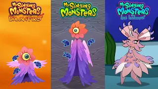 Dawn of Fire Vs My Singing Monsters Vs The Monster Exolorers | Redesign Comparisons ~ MSM