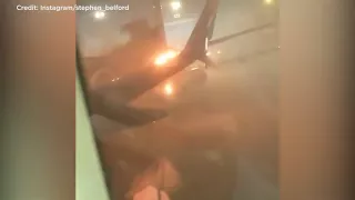 Sunwing plane catches fire after clipping WestJet aircraft at Toronto Pearson Airport