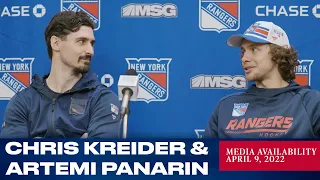 New York Rangers: Chris Kreider & Artemi Panarin Postgame Media Availability | Apr. 9, 2022