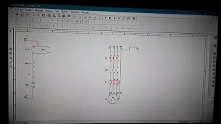 Arranque y Paro de un motor trifasico en Cade Simu