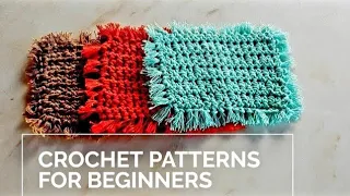 Crochet Mug Rug for Beginners. Free pattern and clear instructions