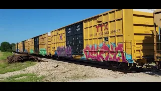 kiamichi railroad Idabel Oklahoma Engines SD40-2 3376-7167-3202 Heading westbound, KRR Year 2024