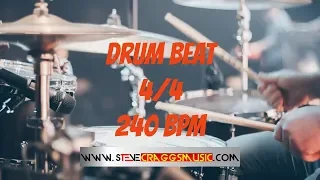 4/4 Simple Drum Beat @ 240 BPM | Metronome, Time Feel, Drum Loop