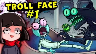 КАК ТРОЛЛИТЬ ХОРРОРЫ? Прохождение Troll Face Quest Horror часть 1 вместе с Машкой