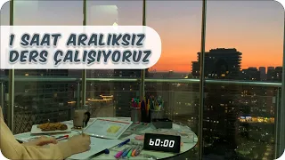 1 Saat Aralıksız Ders Çalış | Gün Batımı ve Motivasyon Artırıcı Müziklerle ✍🏻