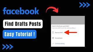 How To Find Drafts On Facebook - Easy Tutorial !