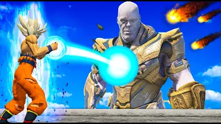 Master Ultra Instinct Goku breaks his limits vs Thanos (Insane!) in GTA 5