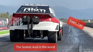 The world's first 6-second Audi in a drag race