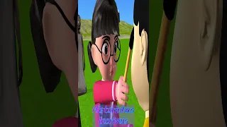 Scary Teacher 3D vs Squid Game Wood SeeSaw Unclog Candy Shapes vs Crocodile Teeth Challenge - Parte3