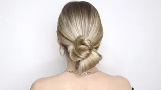 УЗЕЛОК - ПРОСТАЯ ПРИЧЕСКА НА ДЛИННЫЕ ВОЛОСЫ | HOW TO: LOW KNOT BUN FOR LONG HAIR TUTORIAL