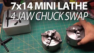 7x14 Mini Lathe - 4 jaw chuck upgrade