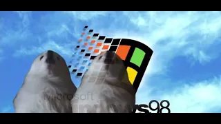 DJ Dog playing Windows Startup and Shutdown sounds reversed