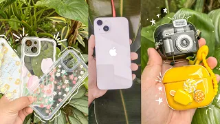 Pink IPHONE 13 — UNBOXING  |Pink| Phone & Airpod 3rd gen cute cases! 🍀💮 dailyzeee_